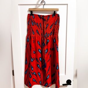 XL nwt Smocked Top Midi Beach casual Dress nwt